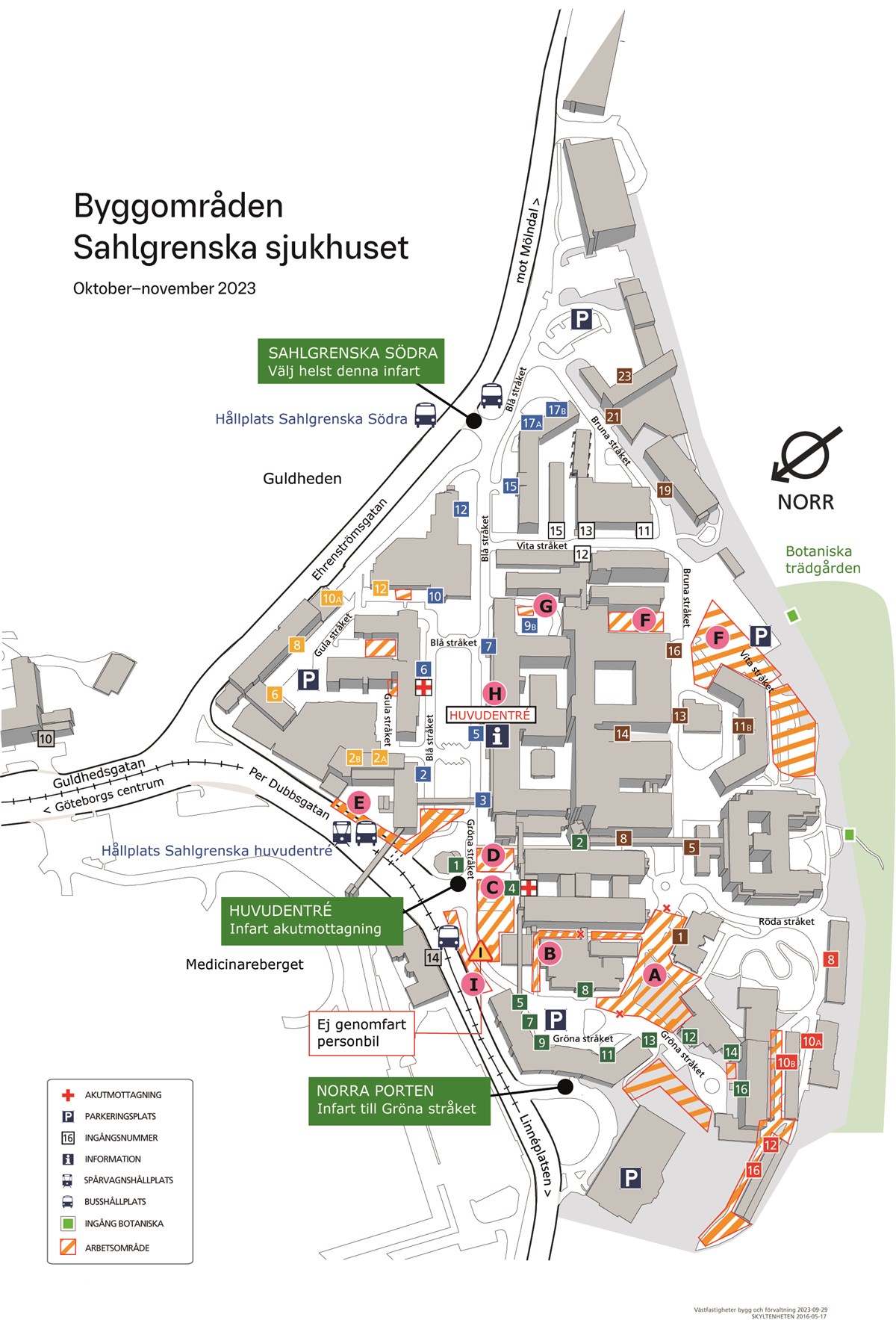 karta över byggområden sahlgrenska sjukhuset.